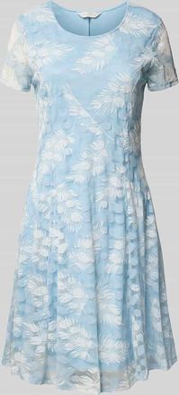 Apricot Knielanges Kleid mit Rundhalsausschnitt in Hellblau, Gr&ouml;&szlig;e XXL