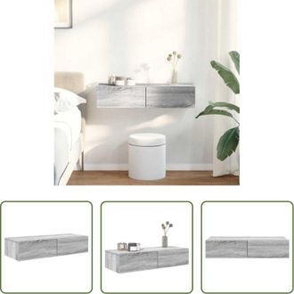 vidaXL vidaXL Armadietto da parete - Scaffale a Parete con Cassetti Grigio 80x33x17 cm in Truciolato