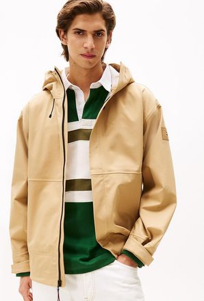 Tommy Hilfiger Mens Lightweight Hooded Jacket - Beige - XXL