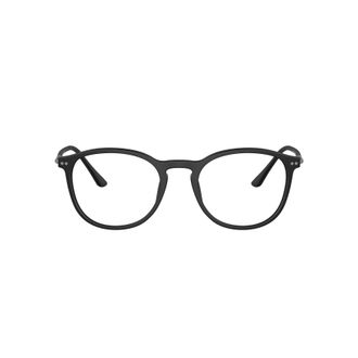 Giorgio Armani 0ar7125 Round Black Acetate Frame Sunglasses with Keyhole Bridge