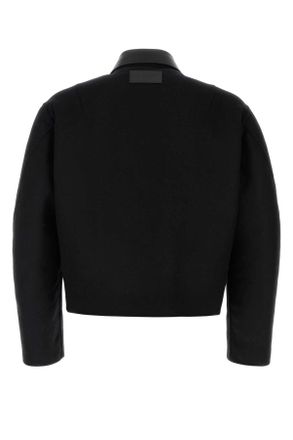 Givenchy Mens Slate Wool Jacket Creamblack Exterior: Giacche E Gilet