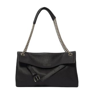 Orciani Venus Soft Small - Dames - Schoudertassen - Zwart - ONE Size - Leer - Tassen