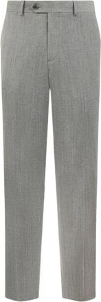 Brooks Brothers Virgin Wool Blend Broeken - Heren - Slim Fit Broeken - Grijs - W40 - Polyester - Broeken