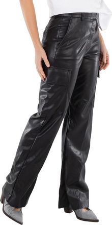 Stella McCartney Ladies Black Cargo-Pocket Straight-Leg Trousers, Brand Size 38 (US Size 4)