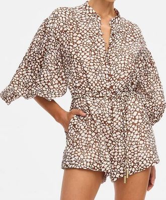Kivari Solara Playsuit In Caramel