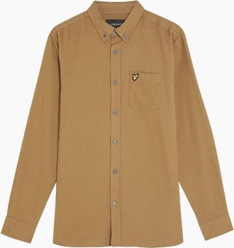 Lyle & Scott Lyle And Scott Mens Flannel Shirt - Brown - Size: 44/Regular