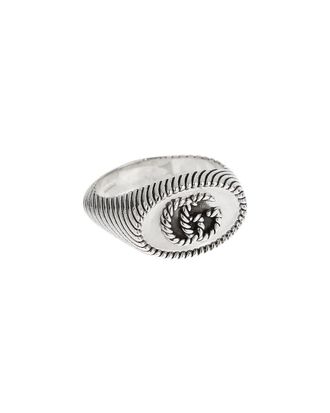 Gucci Silver Interlocking G Medium Logo Ring