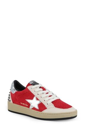 Vintage Havana Denisse Genuine Calf Hair Sneaker in Nude Red/Studded at Nordstrom, Size 7