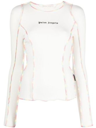 Palm Angels Top con stampa - Bianco