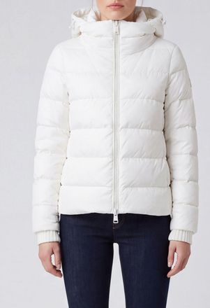 Herno Short Quilted Hooded Down Jacket in Technical Fabric