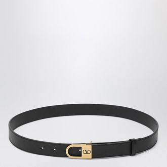 Valentino Garavani Black Vlogo Signature Belt
