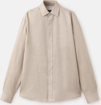 Mango Camicia regular fit 100% lino sabbia - Uomo - XXL - MANGO MAN