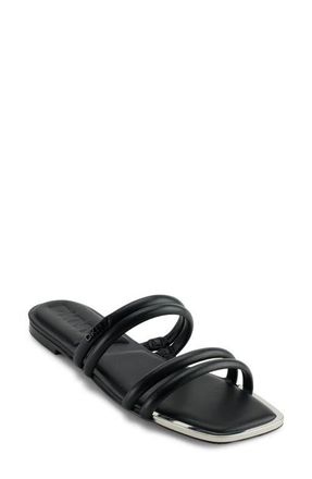 DKNY Square Toe Slide Sandal in Black at Nordstrom, Size 5.5