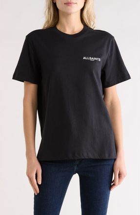 AllSaints Fleurir Lila Boyfriend T-Shirt in Black at Nordstrom Rack, Size X-Small