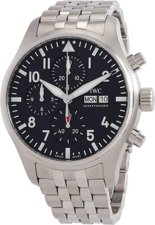 IWC Pilots Chronograph Automatic Black Dial Mens Watch IW378002