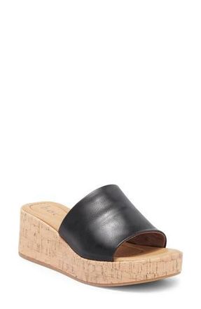 B&oslash;rn Savia Platform Wedge Sandal in Black at Nordstrom Rack, Size 10