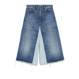 Chlo&eacute; Falda Maxi de Pana - Shorts - Mujer - Azul - S