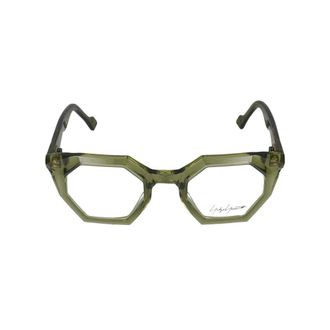 Yohji Yamamoto Glasses, unisex, Green, Size: 47 MM Look011 A006 Optical Frame