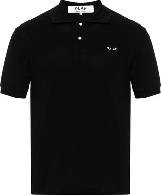Comme Des Garçons Polo con applicazione - Nero