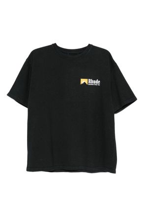 Rhude INTERNATIONAL RACING LOGO T SHIRT Size: M, colour: BLACK