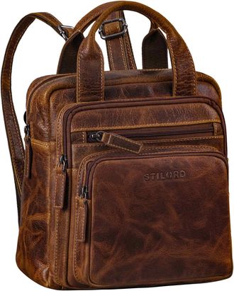 STILORD Maple Small Backpack Women Leather Daypack Mini Rucksack Bag Vintage Womens Daypack Small City Backpack Genuine Leather Backpack Ladies, Colour:luino 