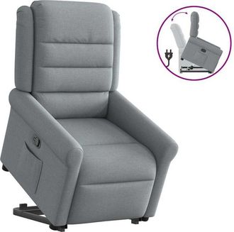 vidaXL Vidaxl - Sill&oacute;n Reclinable Elevable De Tela Gris Claro