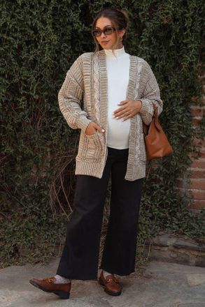 Pinkblush Wide Leg Raw Hem Maternity Jeans in Black at Nordstrom, Size 31 29