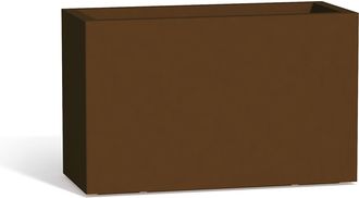 Monacis Monacis - Jardinera Rectangular De Resina 80x35 Cm Mod. Flowerpot Marr&oacute;n