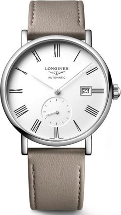Longines Elegant Collection White Dial Leather Strap Mens Watch L4.812.4.11.2