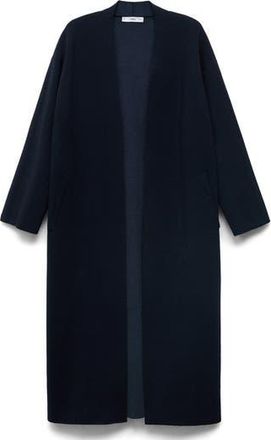 Mango Long Cardigan in Dark Navy at Nordstrom Rack, Size Medium