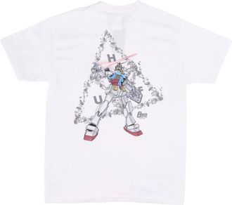 HUF Huf, Tops, Heren, Wit, M, Katoen, Gundam Triple Triangle Wit T-shirt