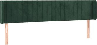 vidaXL Cabecero Con Led De Terciopelo Verde Oscuro 183x16x78/88 Cm Vidaxl