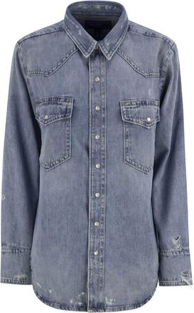 Polo Ralph Lauren Western Shirt In Irregular Denim