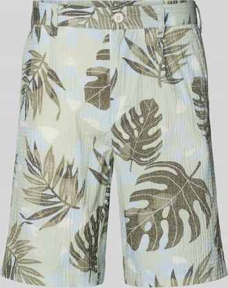 Lindbergh Lindbergh Shorts im Allover-Look in Lind, Gr&ouml;&szlig;e XXXL