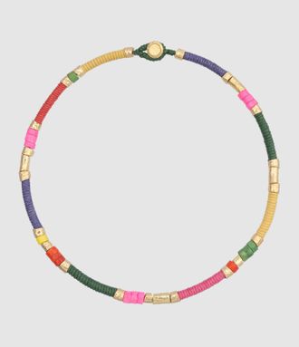 Sonia Rykiel Collier Colorblock Tribal Cordons Multicolore