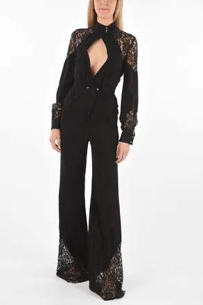 Philipp Plein COUTURE EST.1978 jumpsuit con dettagli in pizzo e scollatura profonda Philipp Plein