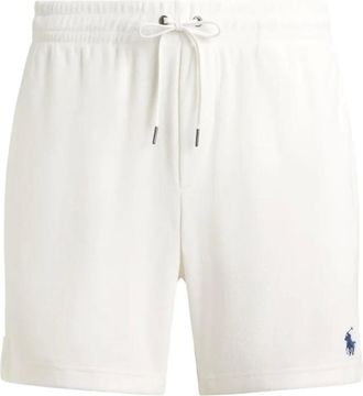 Ralph Lauren Korte Broeken, Heren, Wit, L, Katoen, Knit Short