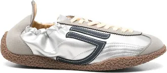 Puraai Metallic-effect Logo-patch Sneakers