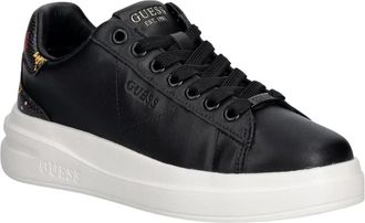 Guess Elbina 11 Sneaker - Dames - Sneakers - Zwart - 37 EU - Leer - Schoenen