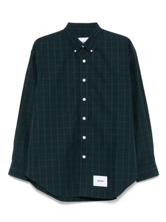 Wtaps plaid-check shirt - Green