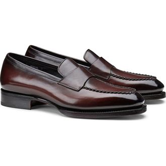 Santoni Arco Loafer in Dark Brown-T60 at Nordstrom, Size 10.5