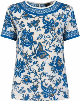 Etro T-shirt met geplaatste bloemenprint - Dames - Blouses - Veelkleurig - S - Overhemden