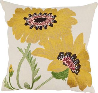 Saro Lifestyle Embroidered Pillow