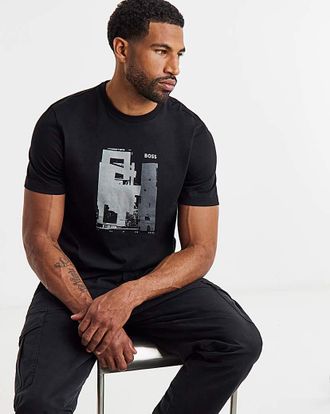 HUGO BOSS Graphic T-Shirt - Black