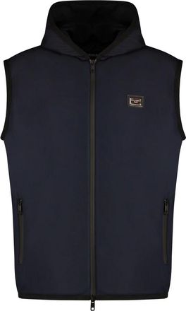 Dolce & Gabbana Sportief Vest Met Rits - Heren - Bodywarmers - Blauw - M - Katoen - Jassen