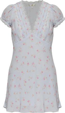 LoveShackFancy Yasmin Short Dress - Dames - Korte kleedjes - Blauw - M - Polyester - Kleedjes
