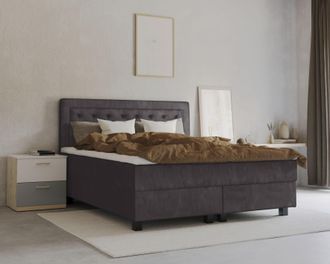 Leonique Boxspringbett »Jeanne« inkl. Topper mit Taschen-Federkernmatratze