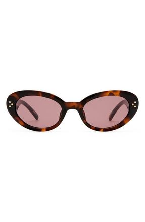 Le Specs Tootsie 53mm Cat Eye Sunglasses in Tort /Smokey Brown Mono at Nordstrom