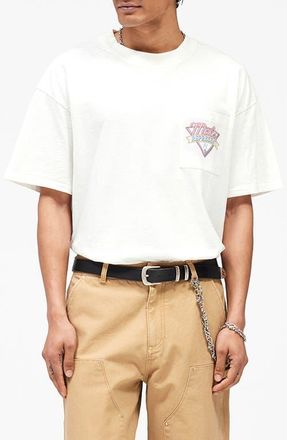 Represent Mels Diner Cotton Pocket T-Shirt in Flat White at Nordstrom, Size Xx-Large