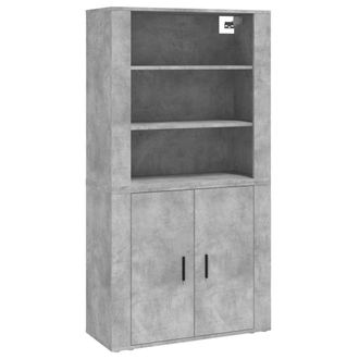 vidaXL Vidaxl - Aparador Alto Madera Contrachapada Gris Hormig&oacute;n